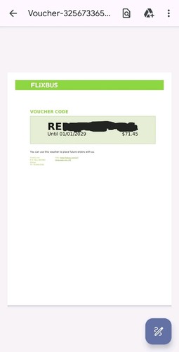 Voucher flixbus flixtrain - voucher, $