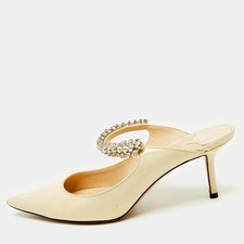 Jimmy Choo Beige Vernice Pelle