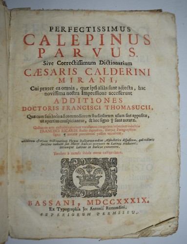 Calepinus parvus ediz 1739 - parvus,