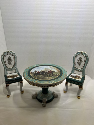 Tavolo rotondo sedie vintage - tavolo,