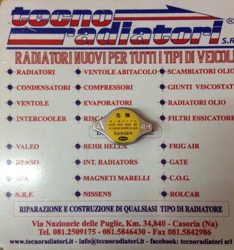 Tappo radiatore motore auto - tappo,