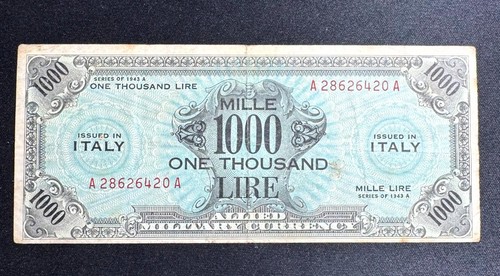 1000 lire 1943 allied - am,