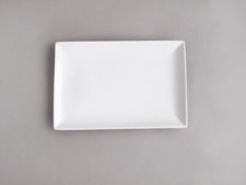 Piatto vassoio in porcellana rettangolare Bianco 25 x 17 cm