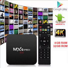 MXQ PRO 4K QUAD CORE ANDROID 10 MINIPC 4GB RAM 32GB ROM DECODER SMART BOX WIFI