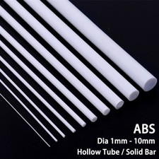 Tubo/Asta tondo ABS bianco