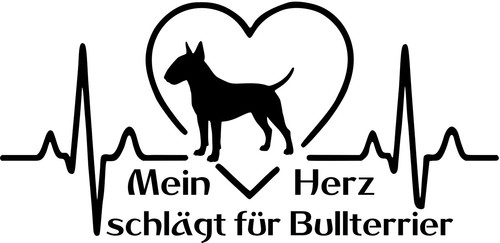 Bull terrier adesivo - bull, auto
