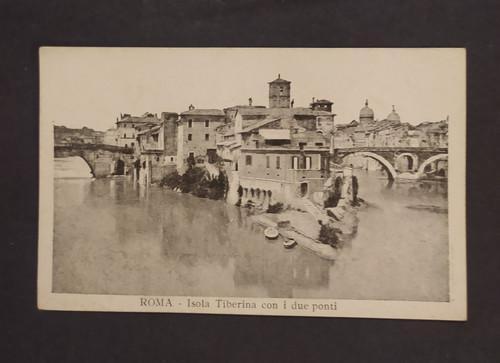Vecchia cartolina roma isola - vecchia,