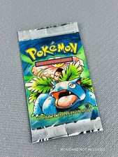 Bustina pokemon Set Base prima edizione Venusaur 1st edition aperta/vuota