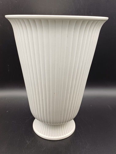Vaso bianco costine in - vaso,
