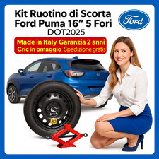 ?Kit Ruotino di Scorta Ford Puma 16” 5 Fori Con Cric Guanti Omaggio – Dot2025