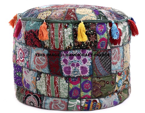 Pouf ottomano verde indiano - verde,