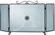 PARASCINTILLE PER CAMINO IN FERRO BATTUTO CON ANTE LATERALI