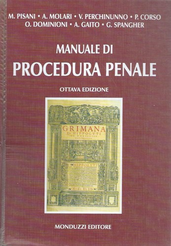 Manuale procedura penale - procedura,