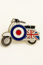 Mod Scooter Pin Badge Union