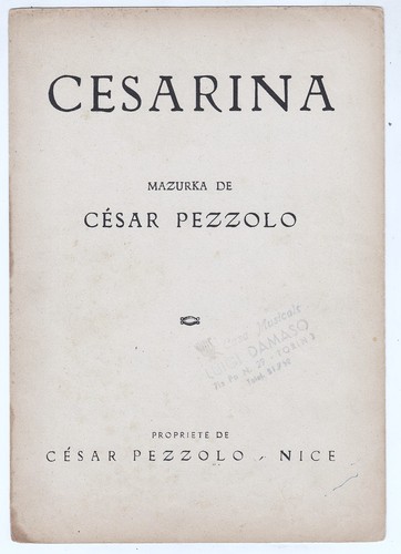 Spartito cesarina mazurka - cesarina,