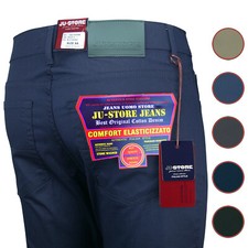 Jeans uomo over pantalone cotone elasticizzato leggero estivo TAGLIE FORTI 62/88