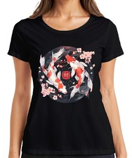 T-shirt donna Koi Carpa Sakura