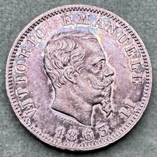 Moneta Argento 1 Lira 1863