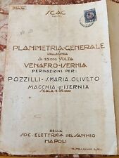 Progetto Linea Elettrica Da VENAFRO A ISERNIA Planimetria molise 1928
