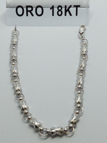 Bracciale oro bianco 750 18 - bracciale,