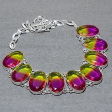 Collana gioielli etnici fatti a mano con pietre preziose forma ovale...