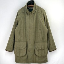 Chrysalis cappotto tweed uomo grande verde caccia tiro sport campo giacca