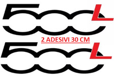 2 ADESIVI MONTANTI AUTO LATERALI  O POSTERIORI DECAL STICKERS FIAT 500L VINILE