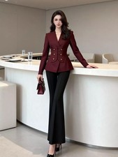 Giacca Corta Donna Rosso Vino
