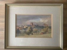 Quadro acquerello originale d'epoca con cornice St Albans di Trevor Chamberlain