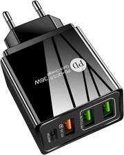 Caricatore Caricabatterie 4 Porte USB 3.0 da Muro per Ricarica Rapida Smartphone