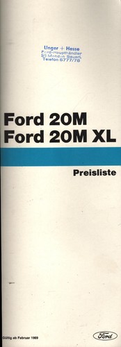Brochure listino prezzi - , ford