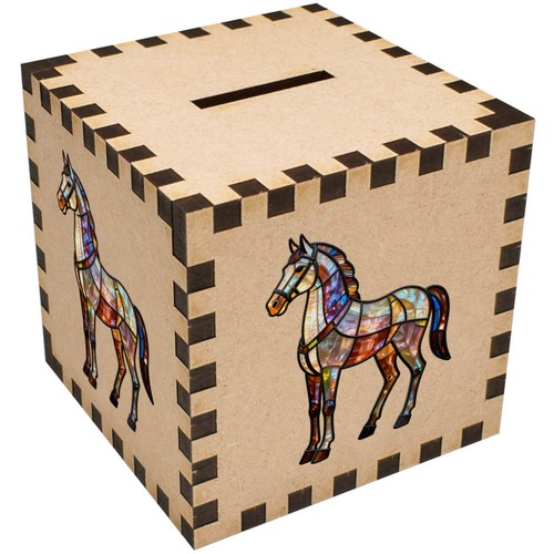 Stained glass horse - glass, money