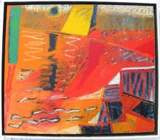 Enzo Migneco – TOGO (Milano 1937) ESTATE dipinto su TELA cm 60x70 anno 2003