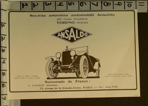 1925 ansaldo auto - 1925,