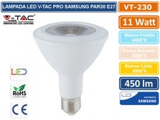 V-TAC PRO VT-230 LAMPADINA LED E27 11W LAMP PAR30 CHIP SAMSUNG