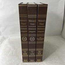 Webster's Third New International Dictionary  OF THE ENGLISH LANGUAGE UNABRIDGED