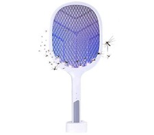 Racchetta Fulmina Zanzare e Insetti Nuova Versione 2023 Con Led e Comoda Base