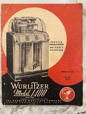 Manuale di servizio e liste ricambi Wurlitzer 1400 e 1450 originale d'epoca