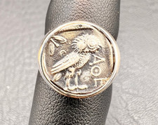 Anello Sigillo Gufo Atena
