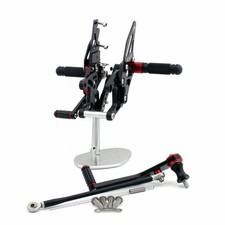 CNC Regolabile Pedane Arretrate Rearset Per Honda CBR1000RR 2008-2009 Nero T9