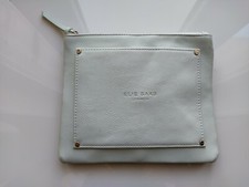 POCHETTE "ELIE SAAB" white CLUTCH RARE VINTAGE parfum bag borsetta LOGO gold