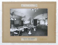 Fotografia negozio barbiere Alessandria - Toso Giuseppe - Corso Roma - anni '30