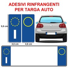 2 ADESIVI TARGA AUTO ADESIVO