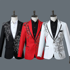 Mens Sequin Embroidered