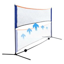 Rete Allenamento Tennis Portatile Rimovibile Badminton Beach Volley con Borsa Trasporto