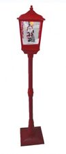 LAMPIONE NATALIZIO LUMINOSO ROSSO NATALE CON BABBO NATALE 180 CM LUCI E SUONI