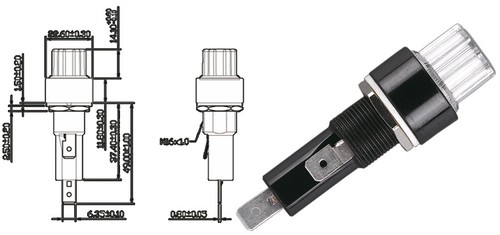 Portafusibile con led - con,