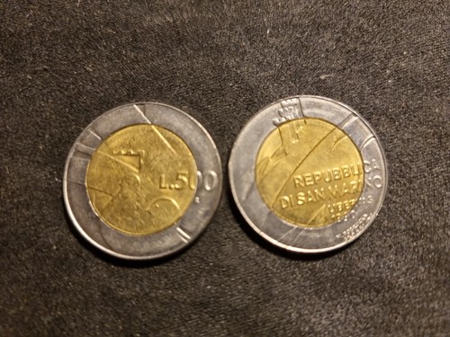500 lire san marino - san, 1990