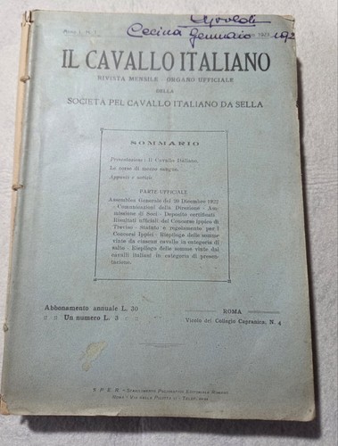 Cavallo italiano anno i - il,