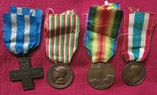 LOTTO DI 4 MEDAGLIE MEDAGLIE PRIMA GUERRA MONDIALE 1915-18 WWI